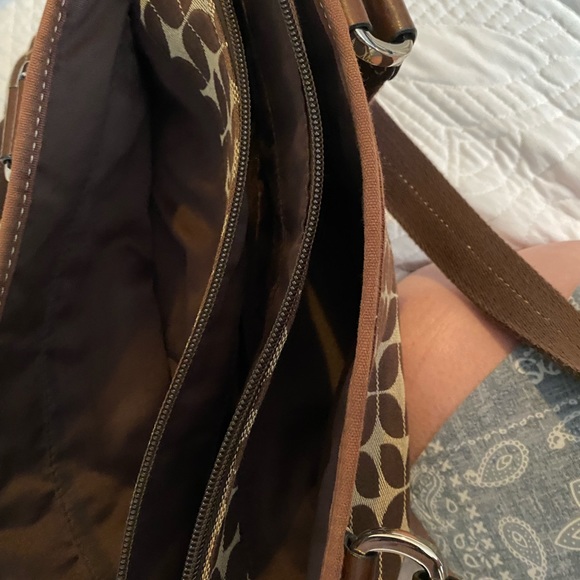 Fossil bag brown tan pattern medium sized - Picture 4 of 5